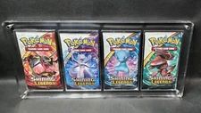 Pokemon Booster FOUR Pack Acrylic Case! Fully Magnetic Closure! CASE ONLY!
