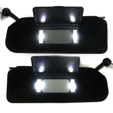 Pair Updated Sun Visors Sun Shades W/Bright LED Light For 1997-2004 Corvette C5