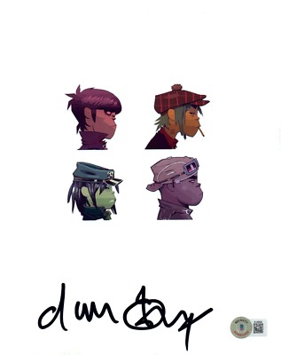 Damon Albarn Signed GORILLAZ Autograph 8x10 Photo Blur Band Singer