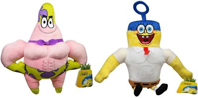 Plüschfiguren Spongebob / Patrick aus Schwammkopf Movie 3D zur Auswahl