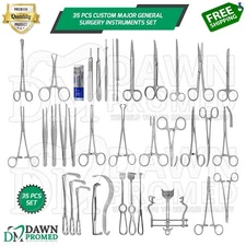 35 Pcs Custom Major General Surgery Instruments Set Surgical Medical Kit