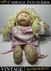 ✨VINTAGE✨ 1985 Cabbage Patch Kid blonde ponytail tooth girl blue eyes 2 dimples
