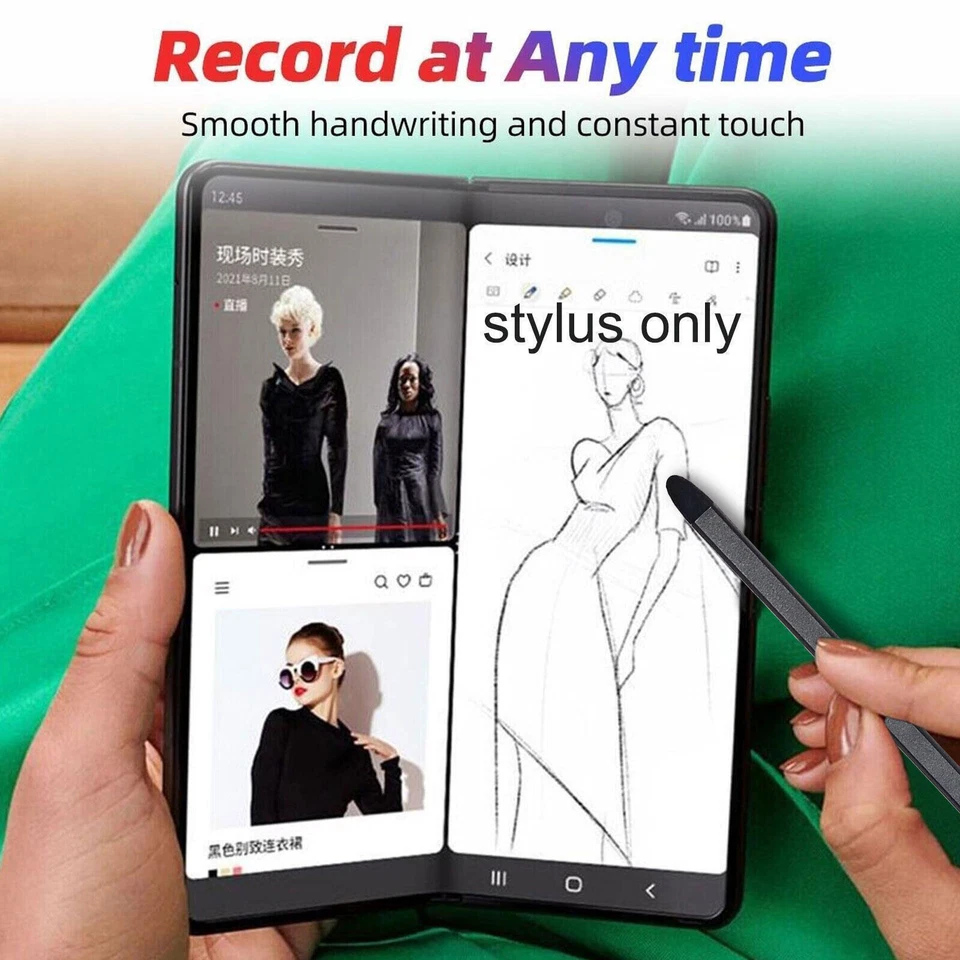 For Samsung Galaxy Z Fold 5 Stylus Pen Screen Hands Touch Writing S-Pen Black - Image 2 of 4
