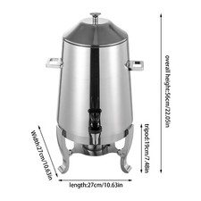 13L Insulated Thermal Hot Coffee Beverage Dispenser w/ Electric Heating Board