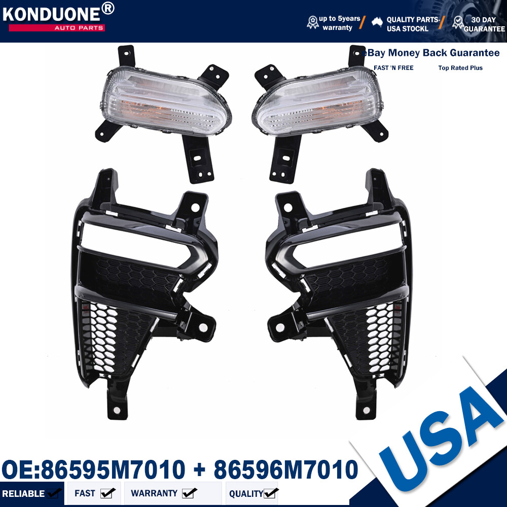 Left+Right Side Fog Lights Set For 2019-2020 Kia Forte 2.0L Daytime Running Lamp