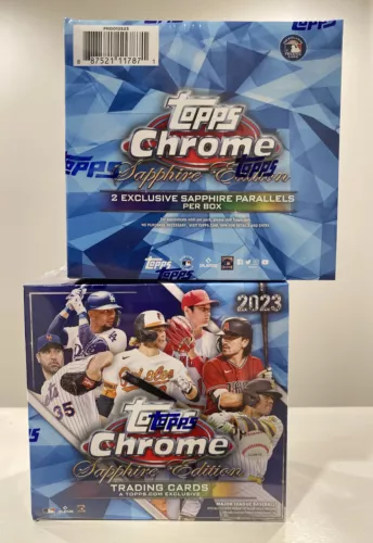 (2) Two 2023 Topps Chrome Baseball ⚾️ Sapphire Edition Hobby NEW Sealed Box Lot