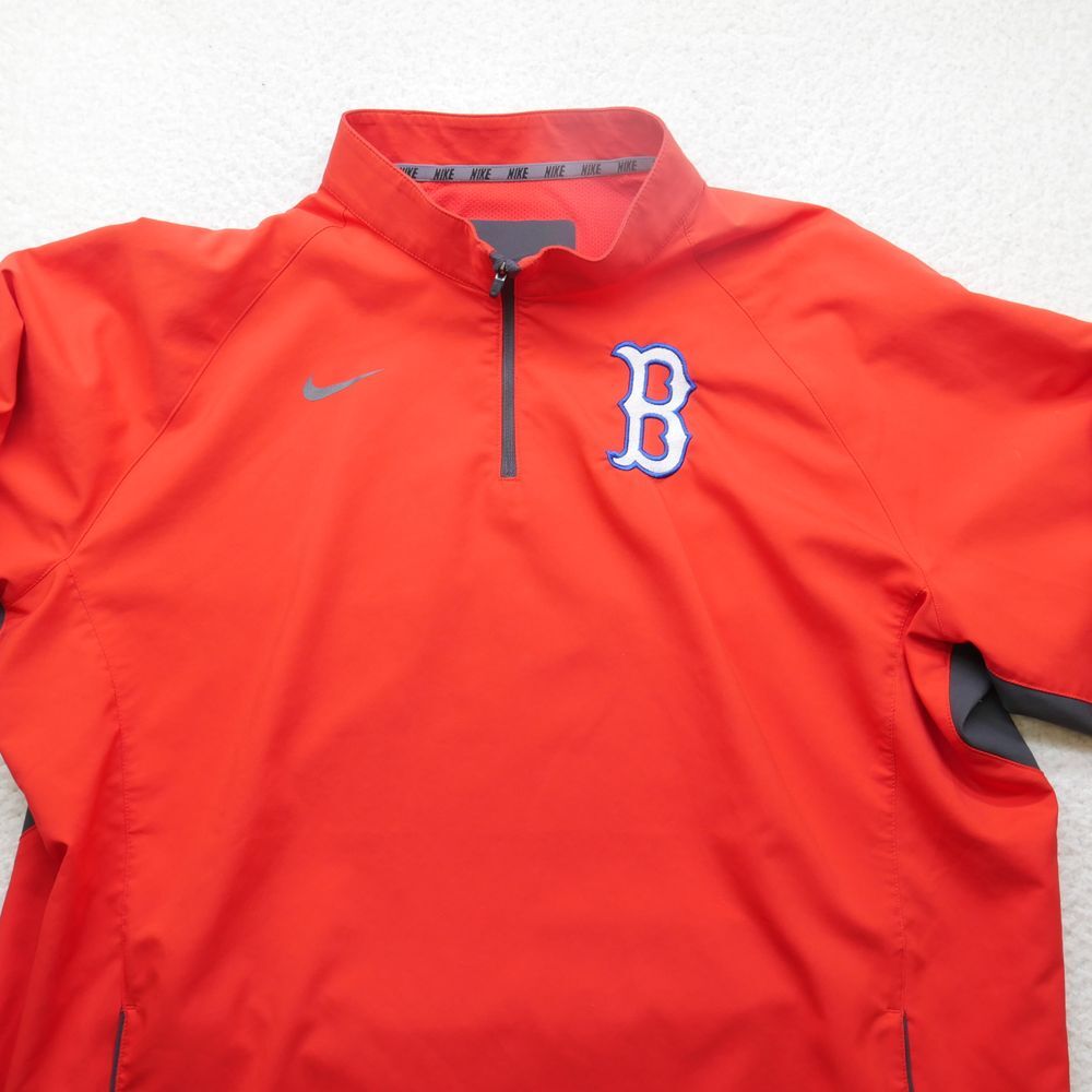 SACAI X NIKE Nike Boston Red Sox Pullover Uomo XL 1 4 Zip MLB Giacca Rosso Logo 578555 656