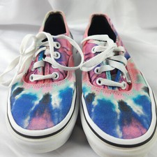 Vans Blue Pink Tie-Dye Canvas Skate Shoes 721356 Men's 4 Women's 5.5 EU 35