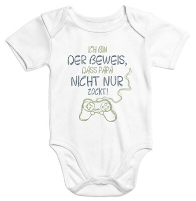 Short sleeve baby bodysuit I'm proof that dad doesn't just gamble gamblers