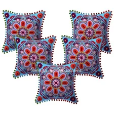 Hand Embroidered New Suzani Cushion Cover 5 Pillow Covers Cotton floral cushions