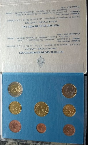 Vatican 2012 Official Euro Mint Set of 8 Coins,UNC - Picture 3 of 4