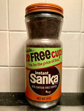 SEALED RARE Vtg Sanka Instant Coffee 9 oz Jar...