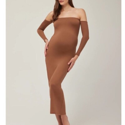 bumpsuit brown dress BUMPSUIT