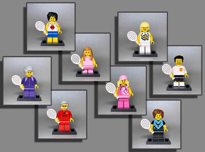 LEGO  Figuren - Tennis Squash Sport Mann Frau Oma Opa Mama Papa Junge Mädchen