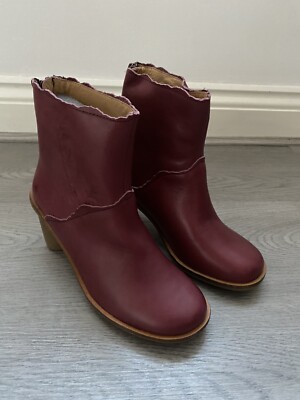 El Naturalista Women's Rioja Leather Trivia Heeled Boots Size EU