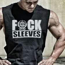 Men Fitness Bodybuilding cotton Tank Top Vest sleeveless shirt muscle undershirt