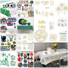 Kids Theme Birthday Party Tableware Superhero Dinosaurs Soccer Batman