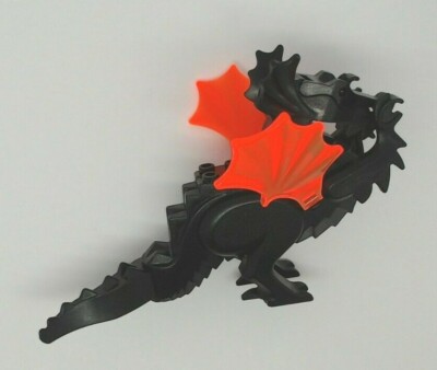 LEGO Minifig Black Dragon w/ Neon Wings - Retired Mold - 6129c04