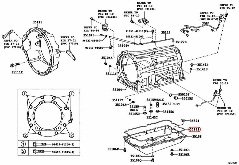 TOYOTA OEM 5.7L TRANSMISSION OIL FILTER STRAINER W/ O-RING & GASKET for TUNDRA - Image 4 of 4