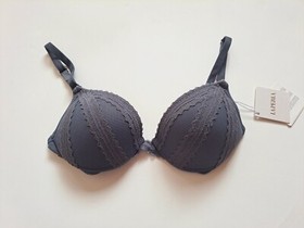 NEW La Perla Grey Lingerie Set Push-up Bra Size 32 D and Underwear Size XS