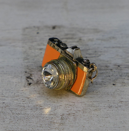 FM2 Camera Pendant Orange Enamel - Picture 3 of 7