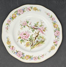 Vintage Wedgwood Canterbury Plate 9.5in Peacock Flower England 