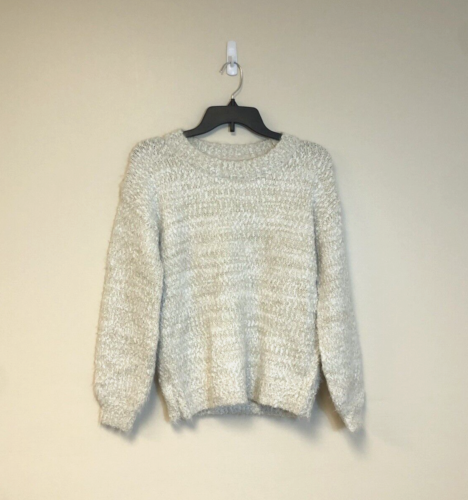 Philosophy Pullover Size Small Nylon Blend Long Sleeve Women's Sweater Tan/White - Afbeelding 1 van 17