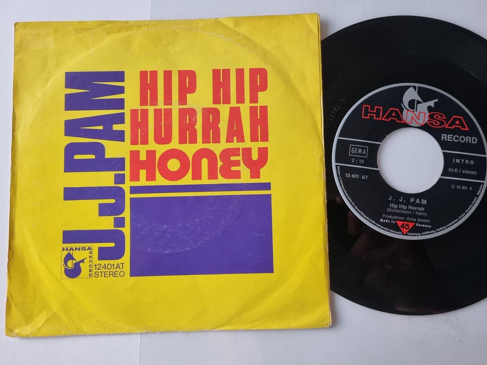 7"" Single J.J. Pam - Hip Hip Hurrah/ Honey Vinyl Germany