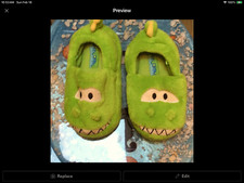 Kids Adorable Slippers No Size Tag Sole Measures 8 on Bottom from toe to heel