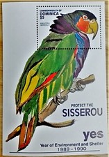 VINTAGE CLASSICS - Dominica 1991 - Amazon Parrot, Bird - S/S - Scott 1402 - MNH