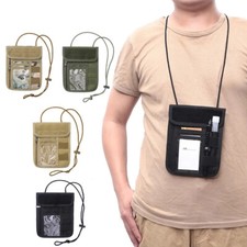 Tactical ID Card Holder Adjustable Neck Lanyard Key Ring Loop Patch Badge Holder