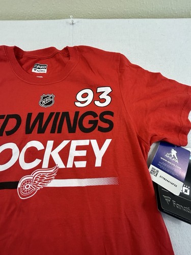 Detroit Red Wings Pro Alex DeBrincat Fanatics Red N&N Jersey T-Shirt Sz Sm - Picture 3 of 5