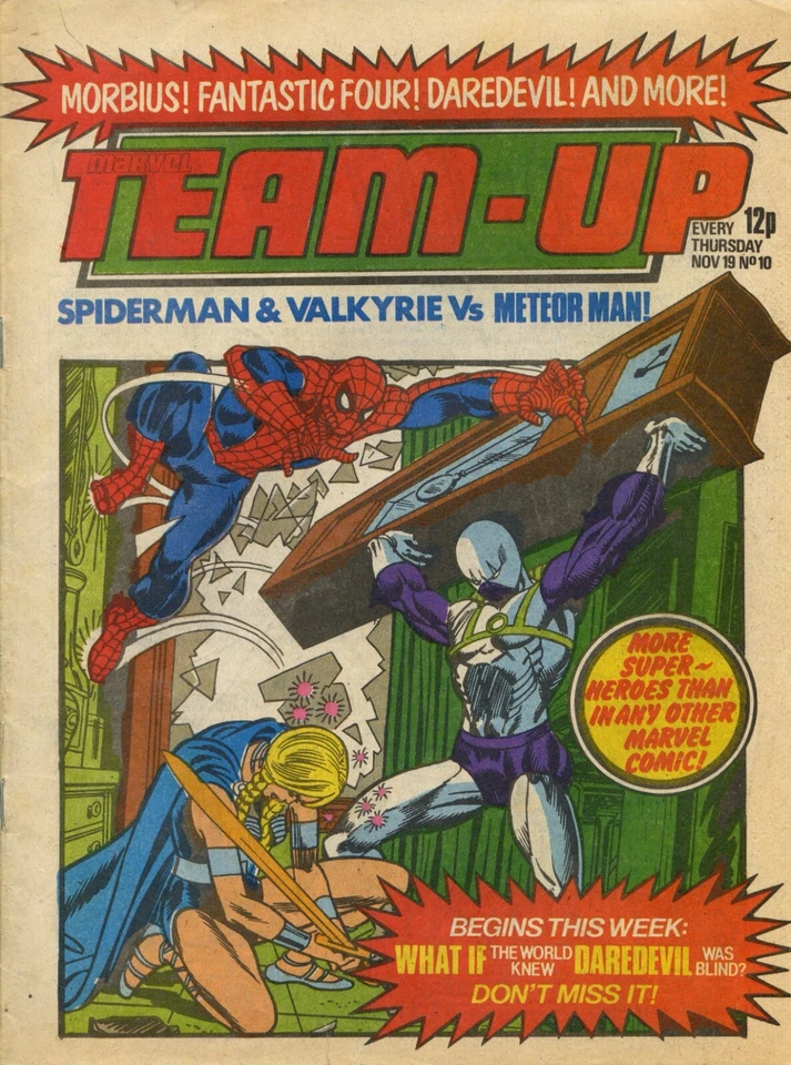 MARVEL TEAM -UP Weekly Comics Spider-Man Iron Fist Daredevil 3 UK issues 1980 - Image 3 of 4