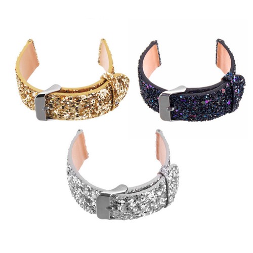 Bling Glitzer Lederarmband Armband für Fitbit Versa Lite/Versa 2 Uhrenarmband - Bild 8 von 12
