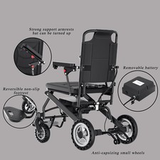 Foldable Electric Wheelchair Lightweight Portable Travel Mobility For Adults 12A