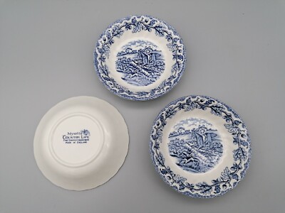 Myotts country life blau Schale fine Staffordshire Made in England D.:13,5cm 010