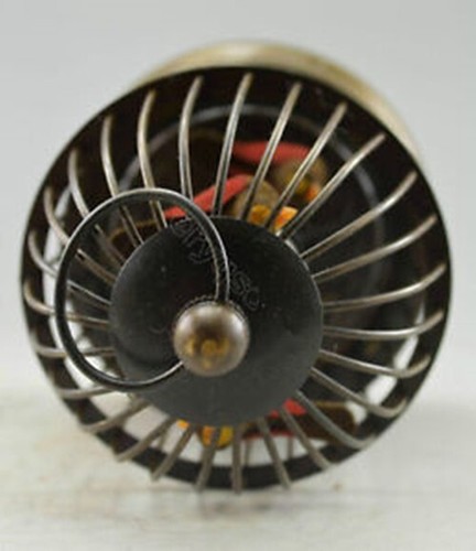 collectable Decorated Old Copper Carved Bird In Cage Mechanical Table Clock - Picture 3 of 5