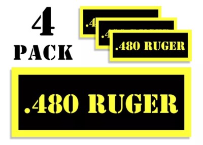 480 RUGER Ammo Can Label Stickers Decal Ammunition (4 pack)
