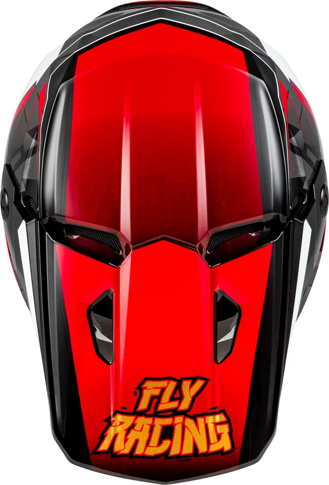 Fly Racing Youth Kinetic Scorched Helmet, Size Youth Large, Red/Black/White - Image 3 of 4