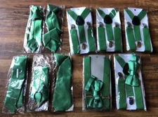 Kids Bow Tie 3pc Set Suspender Necktie Wedding Blank Christmas Costume NEW Blank