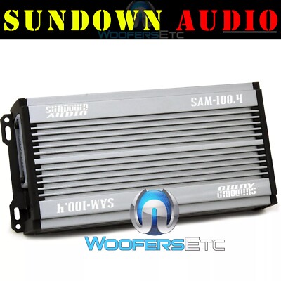 SUNDOWN AUDIO SAM-100.4 BLUETOOTH 4-CHANNEL 700W RMS MARINE MOTORCYCLE AMPLIFIER