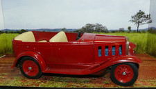 DS Red Hubley 1932 Chevy Phaeton , one rear wheel broken , not shown