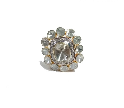 Bague Style Victorien – Argent 925 Massif, Topaze Blanche 14x10 Mm, Neuve