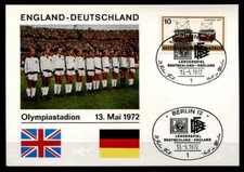 Fußball. Länderspiel: England-Deutschland. Sonderkarte(1). SoSt. W.Berlin 1972 