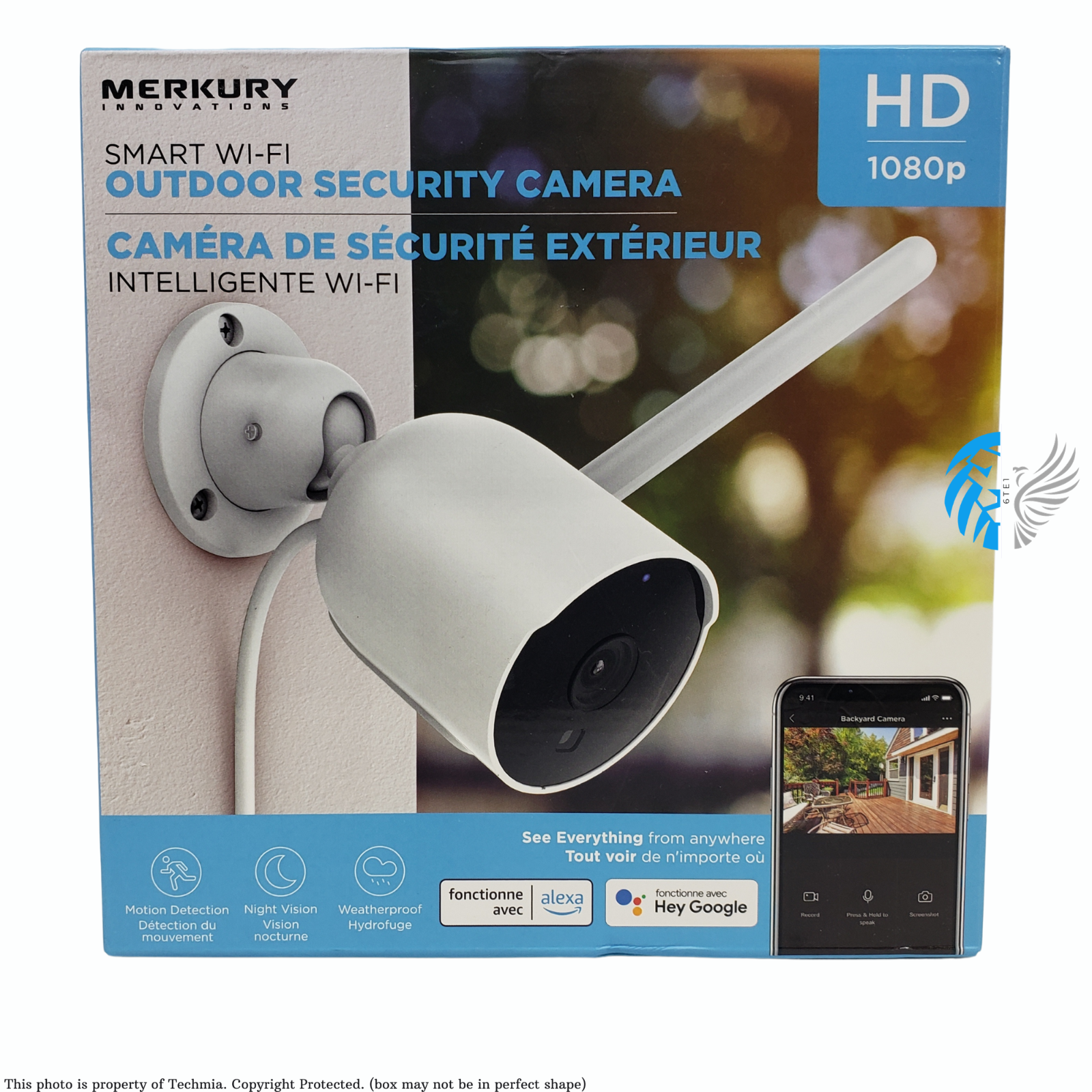 Merkury Innovations 1080P Smart Outdoor Weatherproof Security Camera MIC-CW053-199W
