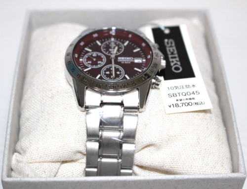 SEIKO Cronógrafo Rojo SBTQ045 Reloj Cuarzo 10ATM Acero Inoxidable De JAPÓN - Imagen 11 de 16