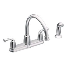 Moen CA87553 Chrome Banbury Two-Handle High Arc Kitchen Faucet