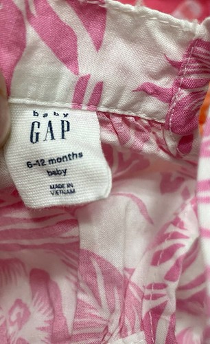 Lot of 3 Spring Colorful Baby Dresses Gymboree & Baby Gap 6-12m - Picture 3 of 11