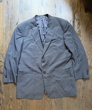 Armani Collezioni Coat Suit Jacket Pinstriped Blazer Size 44R