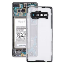 Clear Back Glass Cover Replacement For Samsung Galaxy S10+ SM-G9750 G975F Parts